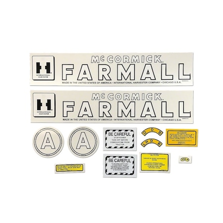 Aftermarket IH A (1945-52) Mylar Decal Set MAE30-1395